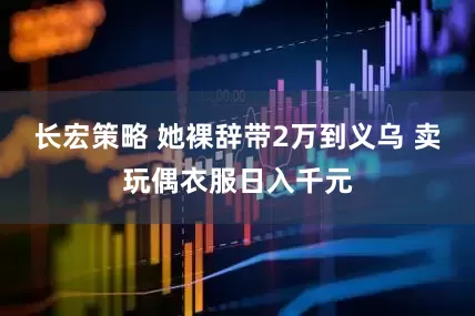长宏策略 她裸辞带2万到义乌 卖玩偶衣服日入千元